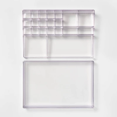 Extra Large Bathroom Plastic Tiered Cosmetic Organizer Clear - Brightroom™ 2 Extra Large Bathroom Plastic Tiered Cosmetic Organizer Clear - Brightroom™ - Image 2