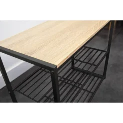 3 Tier Shoe Rack Black Metal With Natural Wood - Brightroom™ 19 3 Tier Shoe Rack Black Metal With Natural Wood - Brightroom™ -Brightroom GUEST 013d69be 4814 4e67 a4fd 7c871da78098