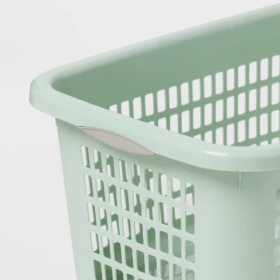 2bu Laundry Basket Green - Brightroom™: Portable Plastic Clothes Organizer With Built-In Handles, 70.4L Capacity 2 2bu Laundry Basket Green - Brightroom™: Portable Plastic Clothes Organizer With Built-In Handles, 70.4L Capacity - Image 2
