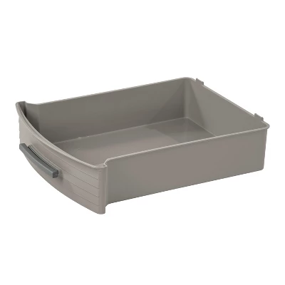 4 Drawer Weave Tower Dark Gray - Brightroom™: Plastic Storage Organizer, Portable Utility Drawers, Universal Storage 6 4 Drawer Weave Tower Dark Gray - Brightroom™: Plastic Storage Organizer, Portable Utility Drawers, Universal Storage - Image 6