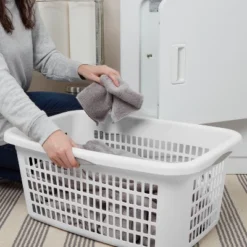 2bu Laundry Basket White - Brightroom™: Portable Plastic Clothes Organizer With Built-In Handles, 70.4L Capacity 9 2bu Laundry Basket White - Brightroom™: Portable Plastic Clothes Organizer With Built-In Handles, 70.4L Capacity -Brightroom GUEST 0ccc29b5 59a8 42fc a4d1 56c41fc99ced