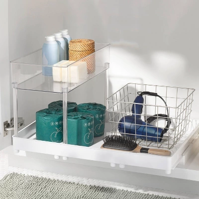 Large Gliding Tray With Bin Clear - Brightroom™ 1 Large Gliding Tray With Bin Clear - Brightroom™