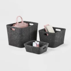 Felt Basket With Stitching - Brightroom™ -Brightroom GUEST 28a9503f a4a1 4ba4 a7de 0e2505b67450