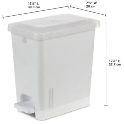 2.7gal Step Trash Can Clear - Brightroom™: Small Pedal-Operated Lid, Bathroom Garbage, Indoor Rectangle, Textured Plastic -Brightroom GUEST 291e4571 79f3 4d11 94c2 8af146c915fc