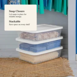 28qt Clear Under Bed Storage Box White - Brightroom™ 12 28qt Clear Under Bed Storage Box White - Brightroom™ -Brightroom GUEST 33752212 3bd0 43e7 a857 873cbdc95ff5