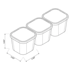 3pk Click In Place 30oz Insert Storage Containers White And Clear - Brightroom™ -Brightroom GUEST 3d758ec2 0d92 4ae3 88c7 4a8958be1fa5