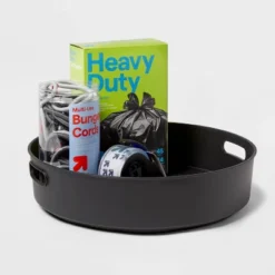 18" Storage Turntable - Brightroom™: Black Utility Storage Bin, 50% Recycled Plastic, 915 Volume Capacity -Brightroom GUEST 3e462c0a 5381 4c05 8d7e 78177534fa2d