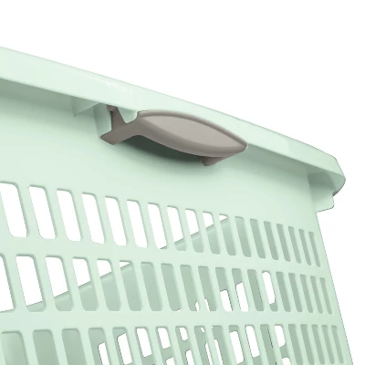 2bu Laundry Basket Green - Brightroom™: Portable Plastic Clothes Organizer With Built-In Handles, 70.4L Capacity 4 2bu Laundry Basket Green - Brightroom™: Portable Plastic Clothes Organizer With Built-In Handles, 70.4L Capacity - Image 4