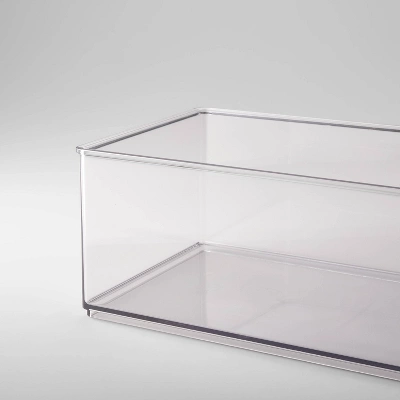 12" X 6" X 4" All Purpose Storage 1/2 Storage Bin - Brightroom™: Clear Plastic Decorative Container, No Assembly Required 2 12" X 6" X 4" All Purpose Storage 1/2 Storage Bin - Brightroom™: Clear Plastic Decorative Container, No Assembly Required - Image 2