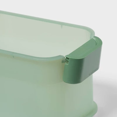 Click In Place 4.5qt Slim Plastic Storage Bin For Home And Office Organization - Brightroom™ 2 Click In Place 4.5qt Slim Plastic Storage Bin For Home And Office Organization - Brightroom™ - Image 2