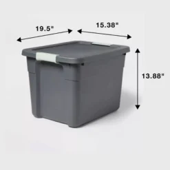 12gal Latching Storage Tote - Brightroom™: Stackable Gray Utility Bin With Lid, Portable Universal Organizer 9 12gal Latching Storage Tote - Brightroom™: Stackable Gray Utility Bin With Lid, Portable Universal Organizer -Brightroom GUEST 48fed73c a16f 46a5 9ad3 94e9c30742ea