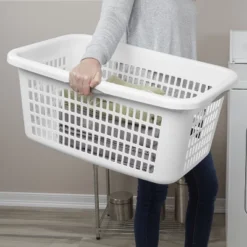 2bu Laundry Basket White - Brightroom™: Portable Plastic Clothes Organizer With Built-In Handles, 70.4L Capacity 10 2bu Laundry Basket White - Brightroom™: Portable Plastic Clothes Organizer With Built-In Handles, 70.4L Capacity -Brightroom GUEST 4e5d455b 168d 44ae 9c06 c437a2dc19b5