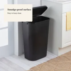 11.3gal Lift Top Waste Basket Black - Brightroom™: Kitchen Trash Can, Fingerprint-Resistant, Indoor Trash Bin 8 11.3gal Lift Top Waste Basket Black - Brightroom™: Kitchen Trash Can, Fingerprint-Resistant, Indoor Trash Bin -Brightroom GUEST 556e70f5 3f00 42aa 82b0 f2fe2ef56154