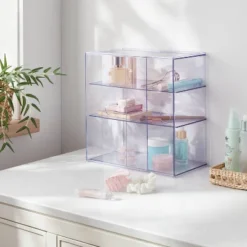 Clear Case With Sliding Doors - Brightroomâ„¢: Plastic Bath Caddy, Shower Organizer, Over The Door, 12"x6"x12"