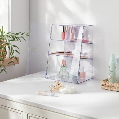 Clear Storage Case With Hinged Doors - Brightroom™: Plastic Bathroom Caddy, Shower & Bath Organizer, 12" X 9" X 6" 1 Clear Storage Case With Hinged Doors - Brightroom™: Plastic Bathroom Caddy, Shower & Bath Organizer, 12" X 9" X 6"