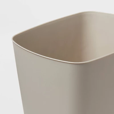 3gal Open Vanity Waste Basket Gray - Brightroom™: Compact Plastic Indoor Trash Can, Matte Finish, Small Size, 3 Gallon Capacity 2 3gal Open Vanity Waste Basket Gray - Brightroom™: Compact Plastic Indoor Trash Can, Matte Finish, Small Size, 3 Gallon Capacity - Image 2