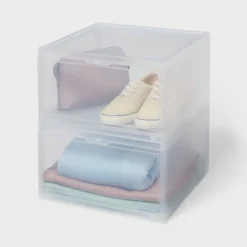 Stackable Large Bin Front Opening Clear - Brightroom™: Transparent Utility Storage, 19 Volume, Stackable 7 Stackable Large Bin Front Opening Clear - Brightroom™: Transparent Utility Storage, 19 Volume, Stackable -Brightroom GUEST 892f8de3 c577 414b 9fc4 4a3c7ea1d8b8