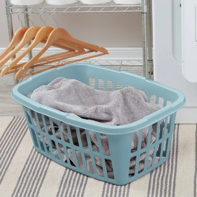 1.5 Bu Laundry Basket Pewter Aqua - Brightroom™ 2 1.5 Bu Laundry Basket Pewter Aqua - Brightroom™ - Image 2