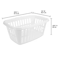 1.5bu Laundry Basket White - Brightroom™: Large Portable Clothes Hamper With Built-In Handles, 52.8L Capacity 11 1.5bu Laundry Basket White - Brightroom™: Large Portable Clothes Hamper With Built-In Handles, 52.8L Capacity -Brightroom GUEST 9032ea0a b7c1 4510 bfba 7ada4e7f96fc