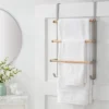 Over The Door Tiered Towel Rack With Wood - Brightroom™