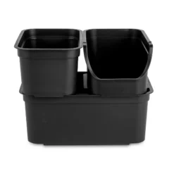 Folio Heavy Duty Storage Bin - Brightroom™: Black Plastic, Stackable, Portable, Universal Storage, 18.6 Volume Capacity -Brightroom GUEST a108ea48 1464 41e5 9803 4a432872eeb8