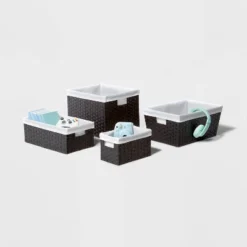 16" X 9" X 6" Lined Woven Media Bin Black - Brightroom™ 5 16" X 9" X 6" Lined Woven Media Bin Black - Brightroom™ -Brightroom GUEST ac4ff65f f7b2 48fa aa42 7459f63d7c52