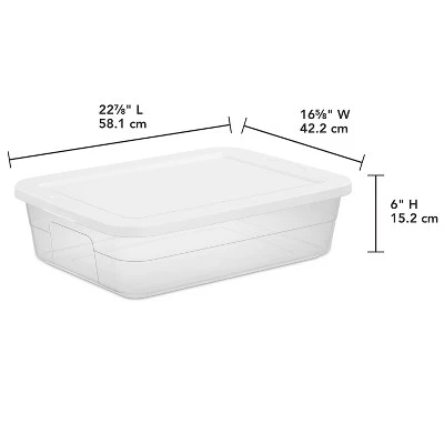 28qt Clear Under Bed Storage Box White - Brightroom™ 1 28qt Clear Under Bed Storage Box White - Brightroom™