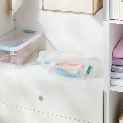 1.9qt Clear Storage Bin With Latches - Brightroom™ 1 1.9qt Clear Storage Bin With Latches - Brightroom™