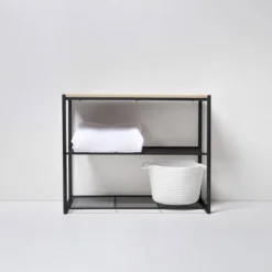 3 Tier Shoe Rack Black Metal With Natural Wood - Brightroom™ 13 3 Tier Shoe Rack Black Metal With Natural Wood - Brightroom™ -Brightroom GUEST c136b996 a47b 4cd3 9536 a26df1deb6a1