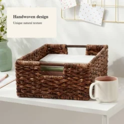 Woven Abaca Folio Bin - Brightroom™: Handwoven Brown Storage Basket, Rectangle, Lacquered Finish, Ethical Handcraft 5 Woven Abaca Folio Bin - Brightroom™: Handwoven Brown Storage Basket, Rectangle, Lacquered Finish, Ethical Handcraft -Brightroom GUEST c82c18cf 9f67 43f8 9b53 8b2a0b548aaf