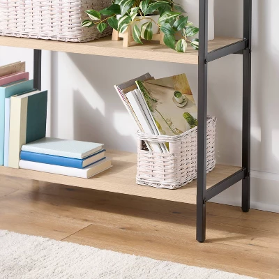 White Washed Woven Rattan Bin Small - Brightroom™ 1 White Washed Woven Rattan Bin Small - Brightroom™