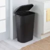 11.3gal Lift Top Waste Basket Black - Brightroom™: Kitchen Trash Can, Fingerprint-Resistant, Indoor Trash Bin