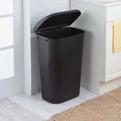 11.3gal Lift Top Waste Basket Black - Brightroom™: Kitchen Trash Can, Fingerprint-Resistant, Indoor Trash Bin 1 11.3gal Lift Top Waste Basket Black - Brightroom™: Kitchen Trash Can, Fingerprint-Resistant, Indoor Trash Bin