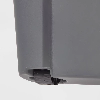 45gal Latching Storage Tote - Brightroom™: Portable Plastic Container With Lid, Universal Storage, Gray, 45 Gallon Capacity 2 45gal Latching Storage Tote - Brightroom™: Portable Plastic Container With Lid, Universal Storage, Gray, 45 Gallon Capacity - Image 2