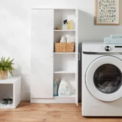 Wall Mounted Shallow Storage Cabinet White - Brightroomâ„¢