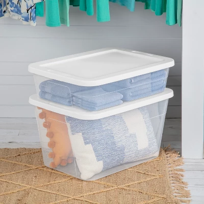 28qt Clear Under Bed Storage Box White - Brightroom™ 5 28qt Clear Under Bed Storage Box White - Brightroom™ - Image 5