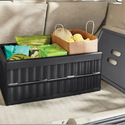 Easy Assembly Hard Sided Bins Black - Brightroom™: Universal Utility Storage, 50% Recycled Plastic, 3622 Volume Capacity 1 Easy Assembly Hard Sided Bins Black - Brightroom™: Universal Utility Storage, 50% Recycled Plastic, 3622 Volume Capacity