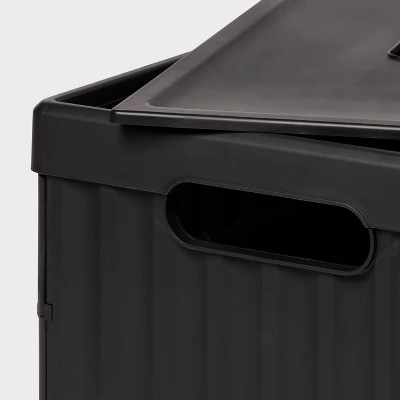 Easy Assembly Hard Sided Bins Black - Brightroom™: Universal Utility Storage, 50% Recycled Plastic, 3622 Volume Capacity 2 Easy Assembly Hard Sided Bins Black - Brightroom™: Universal Utility Storage, 50% Recycled Plastic, 3622 Volume Capacity - Image 2