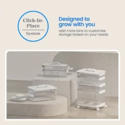 Click In Place 20.7qt Clear Open Front Plastic Storage Bin For Home And Office Organization White Latch - Brightroom™ 15 Click In Place 20.7qt Clear Open Front Plastic Storage Bin For Home And Office Organization White Latch - Brightroom™ -Brightroom GUEST fc247570 23c9 4bb9 b6d3 733e83ca69ed