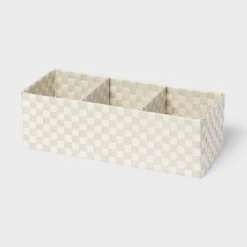 Woven Plastic 3 Compartment Bin - Brightroom™ 9 Woven Plastic 3 Compartment Bin - Brightroom™ -Brightroom GUEST fe659558 a8e3 4c0f 90c3 83c445cc2e70