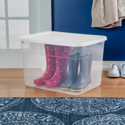 70qt Clear Storage Box With White Lid - Brightroom™ 4 70qt Clear Storage Box With White Lid - Brightroom™ - Image 4